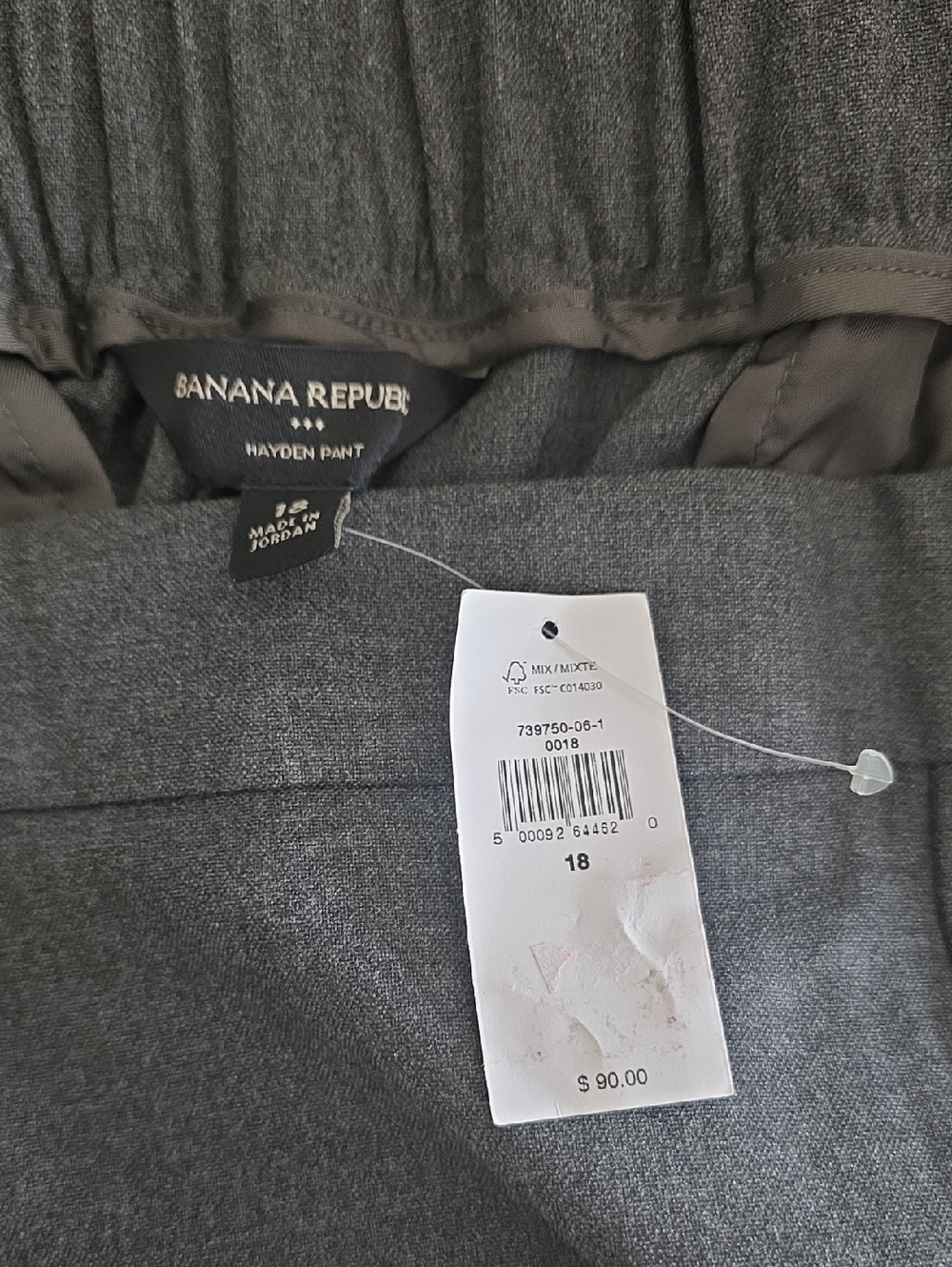 b - NWT BANANA REPUBLIC | $90 Hayden Tapered Pants - Picture 7 of 7